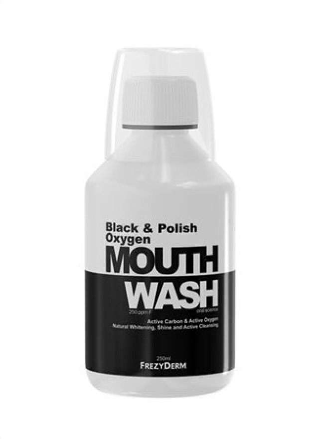 FREZYDERM BLACK & POLISH OXYGEN MOUTHWASH 250 ppm F- Στοματικό διάλυμα