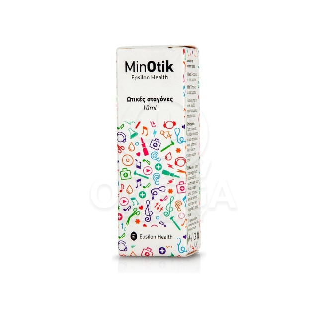 EPSILON HEALTH MinOtik Ear Drops Ωτικές Σταγόνες για τον Καθαρισμό της Ακουστικής Κοιλότητας & Αφαίρεση της Κυψελίδας 10ml