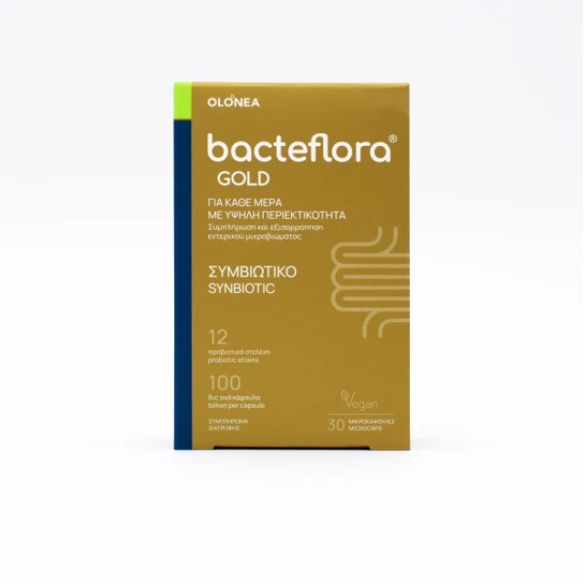 Olonea Bacteflora Gold με Υψηλή Περιεκτικότητα σε Προβιοτικά-Πρεβιοτικά 30caps