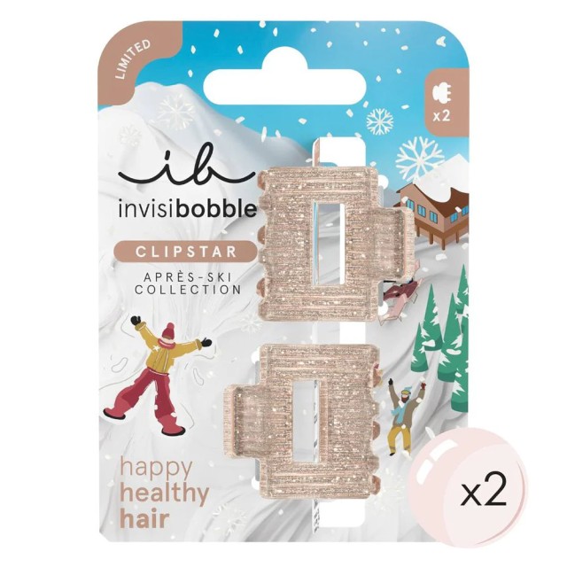 Invisibobble Clipstar S Après-Ski Shimmer, 2τμχ