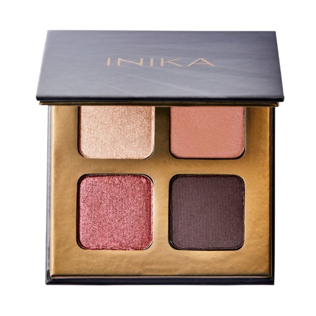 INIKA Certified Organic Eyeshadow Quad Palette – Flowers