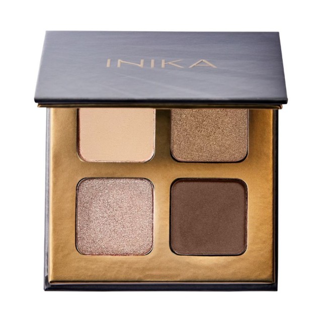 INIKA Certified Organic Eyeshadow Quad Palette – Wind