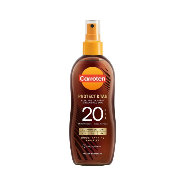 Carroten Protect & tan αντηλιακό λάδι spray medium, spf20 150ml