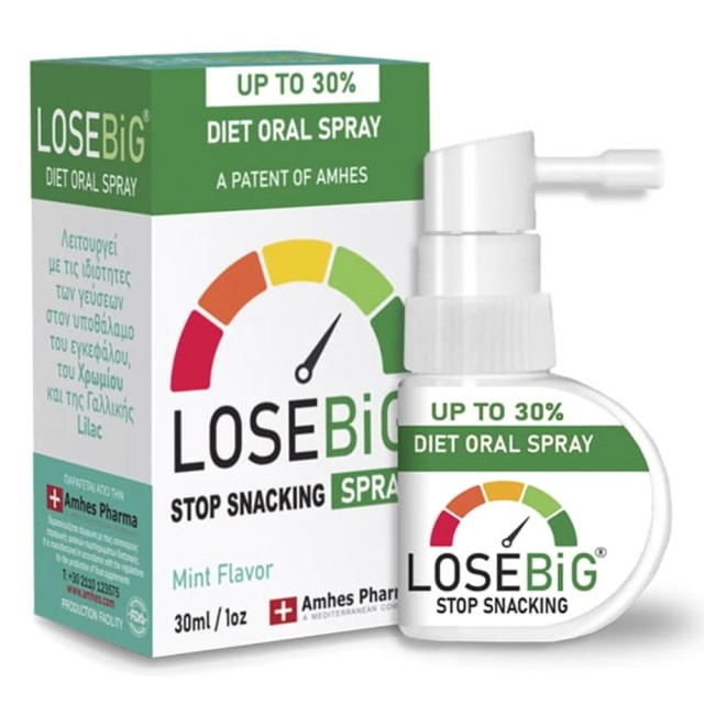 Amhes Pharma Losebig Diet Oral Spray Stop Snacking με Γεύση Μέντα, 30ml