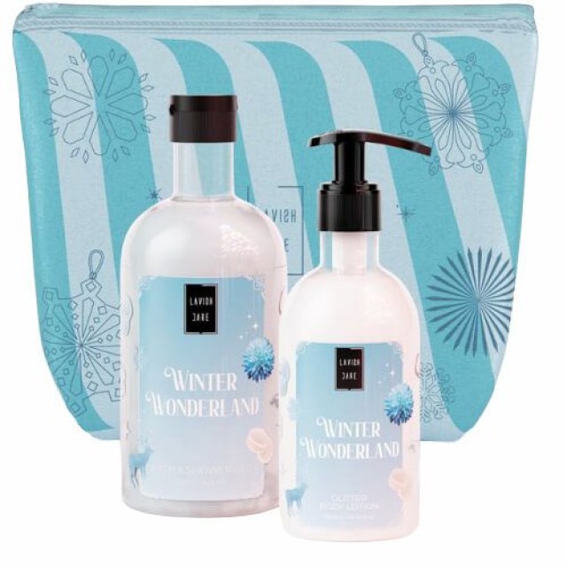 Lavish Care Winter Wonderland Νεσεσέρ με Shower Gel 500ml & Glitter Body Cream 300ml (βανίλια, βρώμη & σανδαλόξυλο)