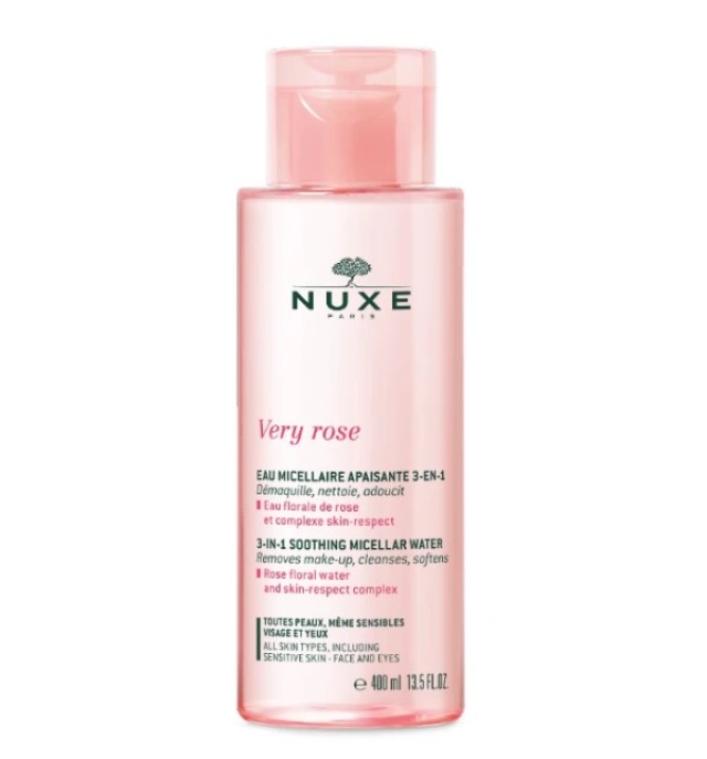 Nuxe Very Rose 3 in 1 Soothing Micellar Water, Mικυλλιακό Νερό Ντεμακιγιάζ, 400ml