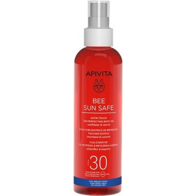 Apivita Bee Sun Safe Satin Touch Tan Perfecting Body Oil SPF30 200ml