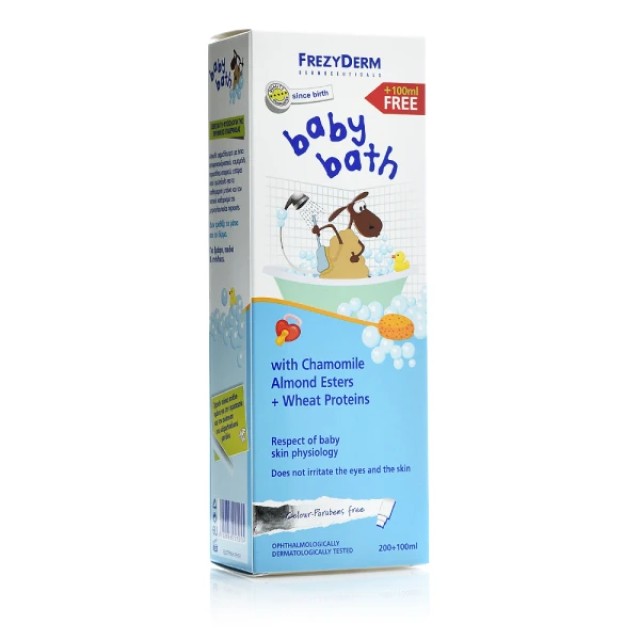 FREZYDERM BABY BATH - Βρεφικό Αφρόλουτρο 200+100ML ΔΩΡΟ