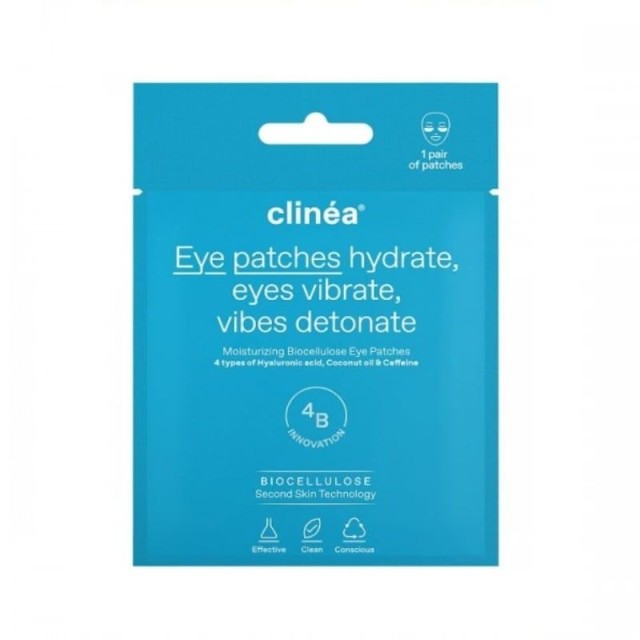 Clinea Moisturizing Biocellulose Eye Patches για Ενυδάτωση Ματιών 1ζευγάρι