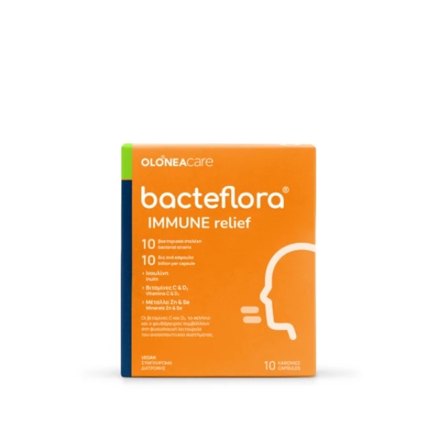 Olonea Bacteflora Immune Relief, για την Άμυνα του Οργανισμού, 10 Caps