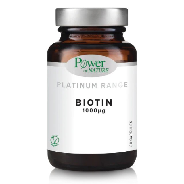 Power Health Platinium Range Biotin 1000μg - Συμπλήρωμα Διατροφής Βιοτίνης, 30 κάψουλες