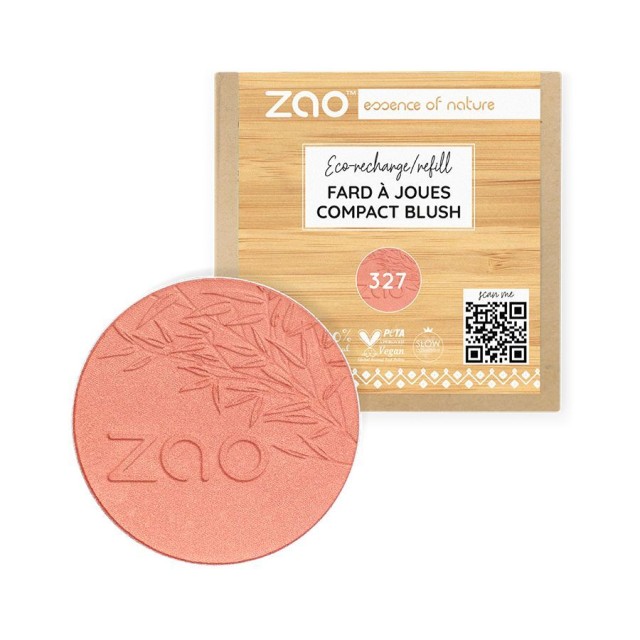 Zao Organic Compact Blush – Refill 327 Coral Pink