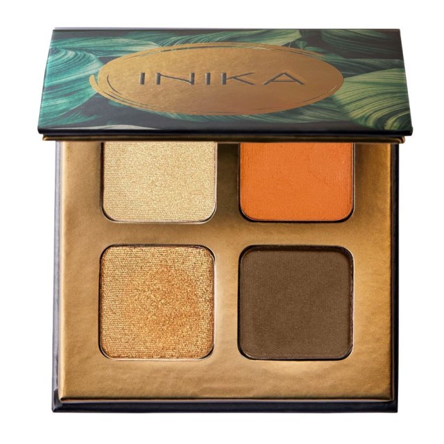 INIKA Certified Organic Eyeshadow Quad Palette – Sunset