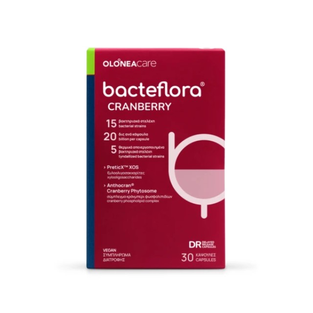 Olonea BacteFlora Cranberry με Προβιοτικά-Πρεβιοτικά 30caps