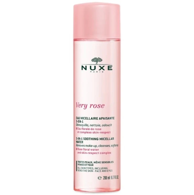 Nuxe Very Rose 3 in 1 Soothing Micellar Water, Mικυλλιακό Νερό Καθαρισμού, 200ml