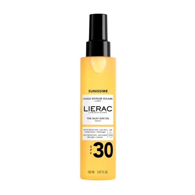 Lierac Sunissime The Silky Sun Oil Spf 30 Μεταξένιο Αντηλιακό Λάδι Σώματος SPF30, 150ml