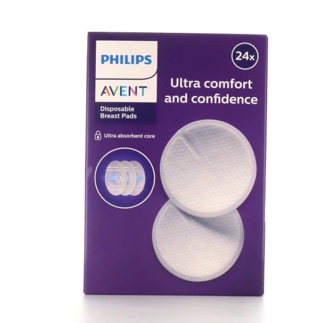 Philips Avent Επιθέματα Στήθους Μίας Χρήσης, 24 τεμάχια