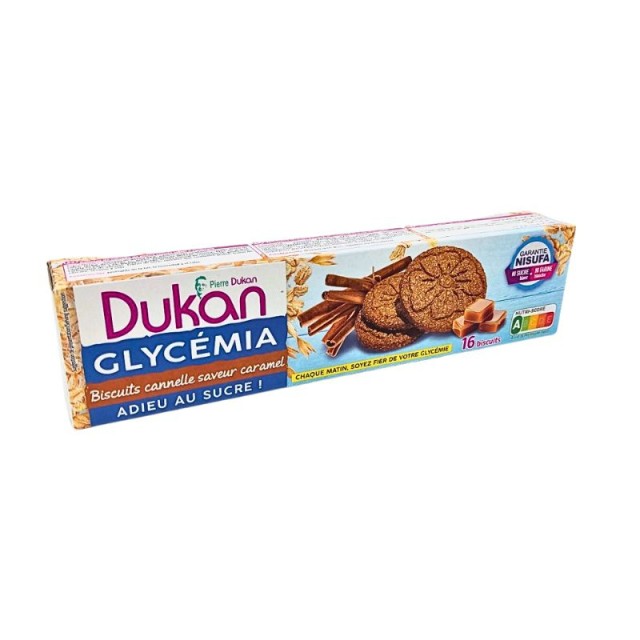 Dukan Glycemia Μπισκότα Με Καραμέλα Και Κανέλα 132gr