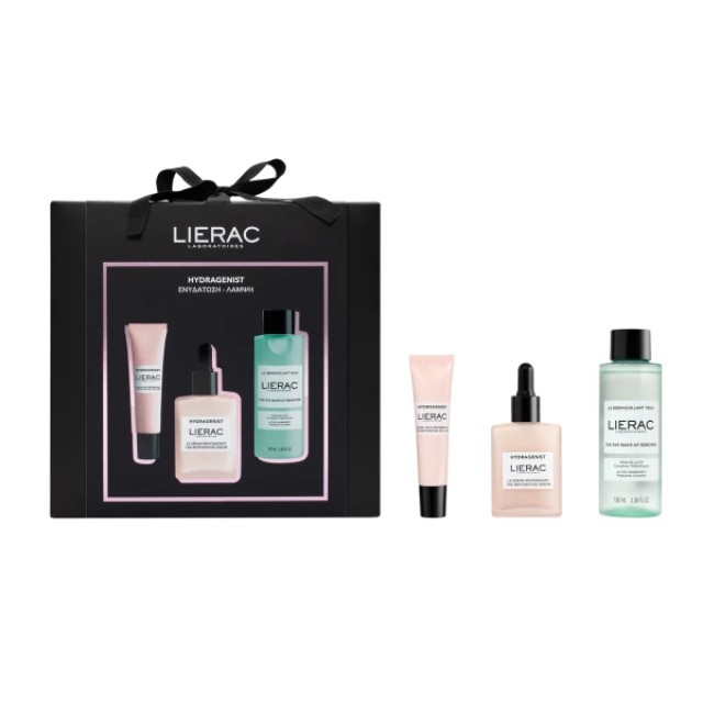 Lierac Promo Hydragenist Serum, 30ml & Eye Care, 15ml & Eye Makeup Remover, 100ml