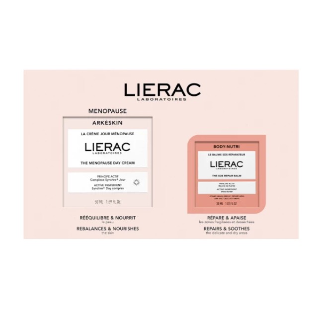 Lierac Promo Arkeskin The Menopause Day Cream, 50ml & Body-Nutri The Sos Repair Balm, 30ml