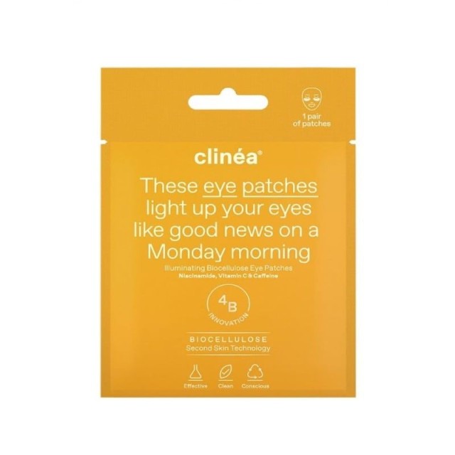 Clinea Illuminating Biocellulose Eye Patches Ματιών για Λάμψη 1 ζευγάρι