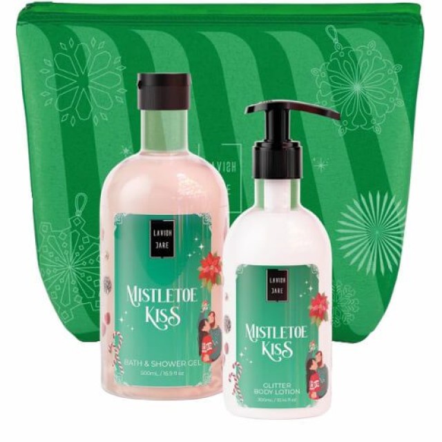 Lavish Care Mistletoe Kiss Νεσεσέρ με Shower Gel 500ml & Glitter Body Cream 300ml (περγαμόντο, κόκκινα φρούτα & σανδαλόξυλο)