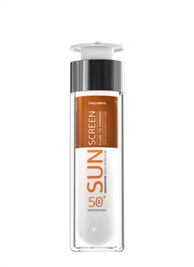 FREZYDERM SUN SCREEN FLUID-TO-POWDER SPF 50+ Αντηλιακό Προσώπου