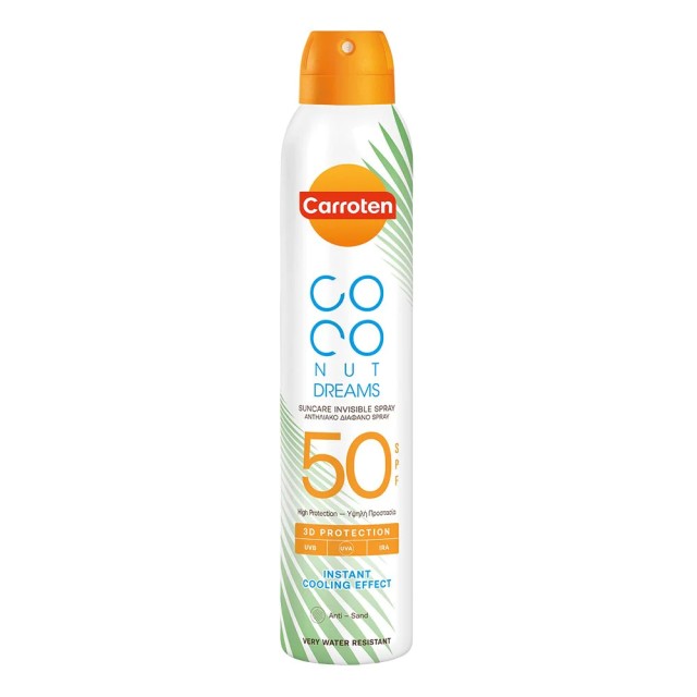 Carroten Αντηλιακό Διάφανο Spray Coconut Dreams SPF50, 200ml