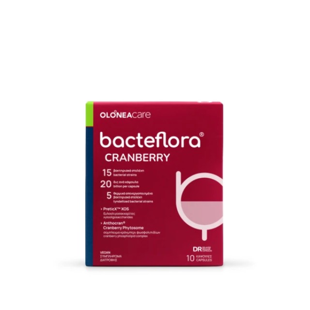 Olonea BacteFlora Cranberry με Προβιοτικά-Πρεβιοτικά 10caps